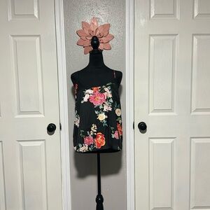 Old Navy black & floral camisole top - size large